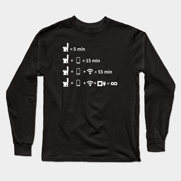 Funny Bathroom Schedule Long Sleeve T-Shirt by KsuAnn